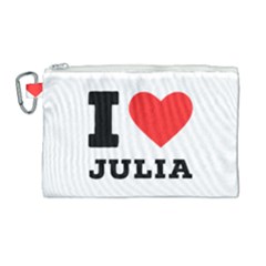 I love Julia  Canvas Cosmetic Bag (Large)