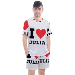 I love Julia  Men s Mesh Tee and Shorts Set