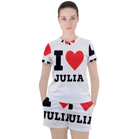 I Love Julia  Women s Tee And Shorts Set by ilovewhateva