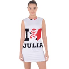 I love Julia  Lace Up Front Bodycon Dress