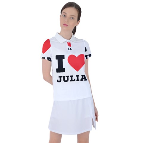 I Love Julia  Women s Polo Tee by ilovewhateva