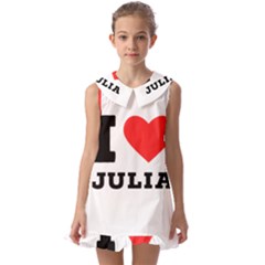 I love Julia  Kids  Pilgrim Collar Ruffle Hem Dress