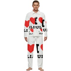 I Love Julia  Men s Long Sleeve Velvet Pocket Pajamas Set by ilovewhateva