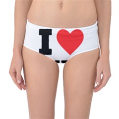 I Love Judy Mid-waist Bikini Bottoms by ilovewhateva