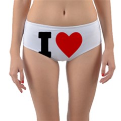 I Love Judy Reversible Mid-waist Bikini Bottoms by ilovewhateva