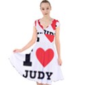 I love judy Cap Sleeve Front Wrap Midi Dress View1