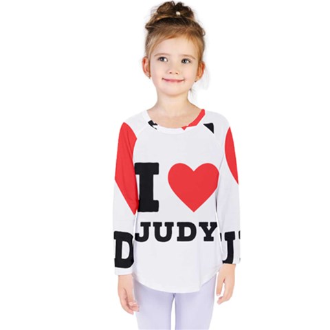 I Love Judy Kids  Long Sleeve Tee by ilovewhateva