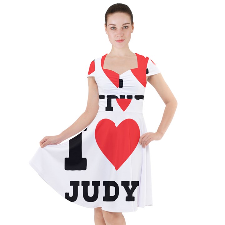 I love judy Cap Sleeve Midi Dress