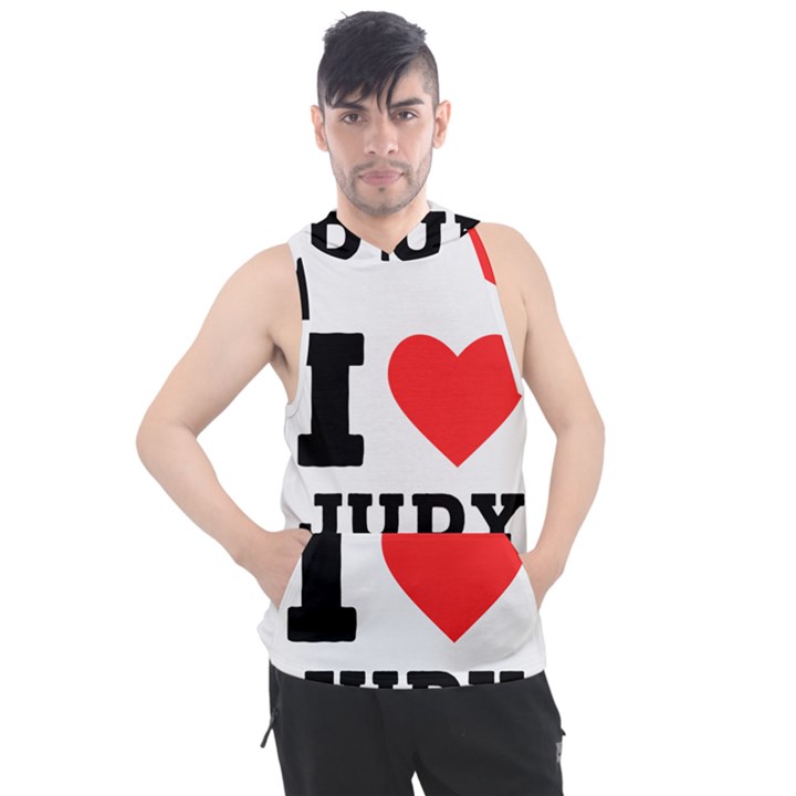 I love judy Men s Sleeveless Hoodie