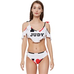 I Love Judy Ruffle Edge Tie Up Bikini Set	 by ilovewhateva