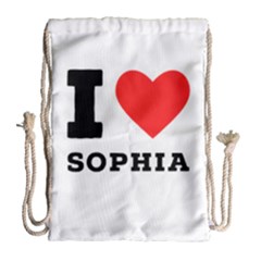 I Love Sophia Drawstring Bag (large) by ilovewhateva