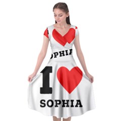 I Love Sophia Cap Sleeve Wrap Front Dress by ilovewhateva