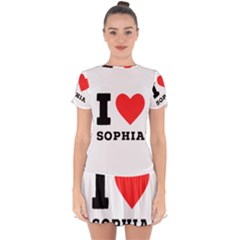 I Love Sophia Drop Hem Mini Chiffon Dress by ilovewhateva