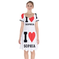 I Love Sophia Short Sleeve Bardot Dress by ilovewhateva