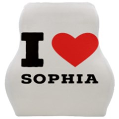 I Love Sophia Car Seat Velour Cushion  by ilovewhateva