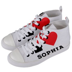 I Love Sophia Women s Mid-top Canvas Sneakers by ilovewhateva