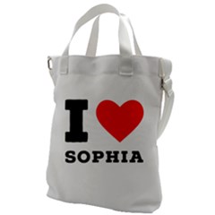 I Love Sophia Canvas Messenger Bag by ilovewhateva