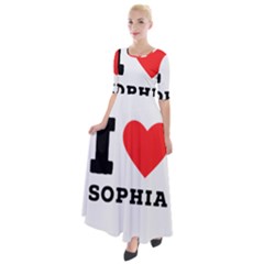 I Love Sophia Half Sleeves Maxi Dress by ilovewhateva