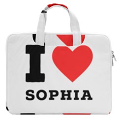 I Love Sophia Macbook Pro 13  Double Pocket Laptop Bag by ilovewhateva