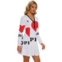 I love sophia Long Sleeve Deep V Mini Dress  View3