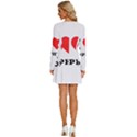 I love sophia Long Sleeve Deep V Mini Dress  View4