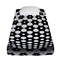 Sphere Spherical Circular Monochrome Circle Art Fitted Sheet (single Size)