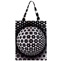 Sphere Spherical Circular Monochrome Circle Art Zipper Classic Tote Bag