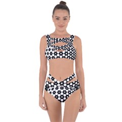 Sphere Spherical Circular Monochrome Circle Art Bandaged Up Bikini Set 