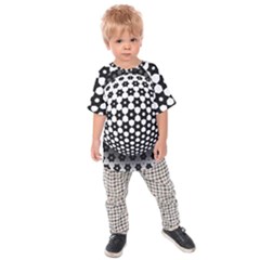 Sphere Spherical Circular Monochrome Circle Art Kids  Raglan Tee