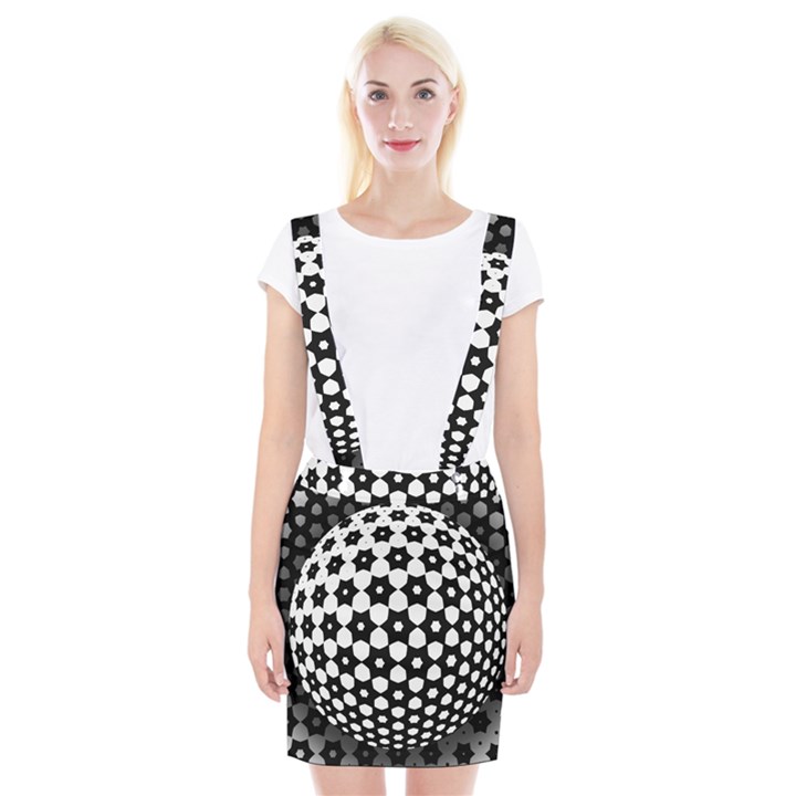 Sphere Spherical Circular Monochrome Circle Art Braces Suspender Skirt