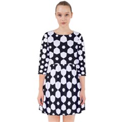 Sphere Spherical Circular Monochrome Circle Art Smock Dress