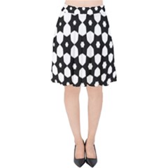 Sphere Spherical Circular Monochrome Circle Art Velvet High Waist Skirt