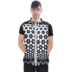 Sphere Spherical Circular Monochrome Circle Art Men s Puffer Vest