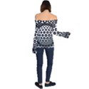 Sphere Spherical Circular Monochrome Circle Art Off Shoulder Long Sleeve Top View2