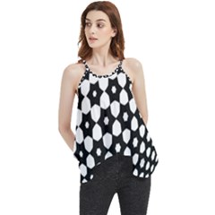 Sphere Spherical Circular Monochrome Circle Art Flowy Camisole Tank Top