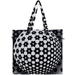 Sphere Spherical Circular Monochrome Circle Art Canvas Travel Bag by Jancukart