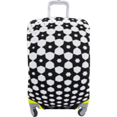 Sphere Spherical Circular Monochrome Circle Art Luggage Cover (large) by Jancukart