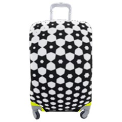 Sphere Spherical Circular Monochrome Circle Art Luggage Cover (medium) by Jancukart