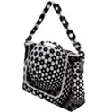 Sphere Spherical Circular Monochrome Circle Art Box Up Messenger Bag View1