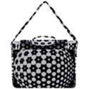 Sphere Spherical Circular Monochrome Circle Art Box Up Messenger Bag View3