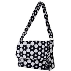 Sphere Spherical Circular Monochrome Circle Art Full Print Messenger Bag (s) by Jancukart