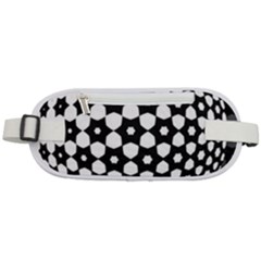 Sphere Spherical Circular Monochrome Circle Art Rounded Waist Pouch