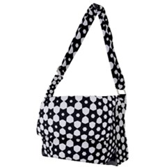 Sphere Spherical Circular Monochrome Circle Art Full Print Messenger Bag (l) by Jancukart