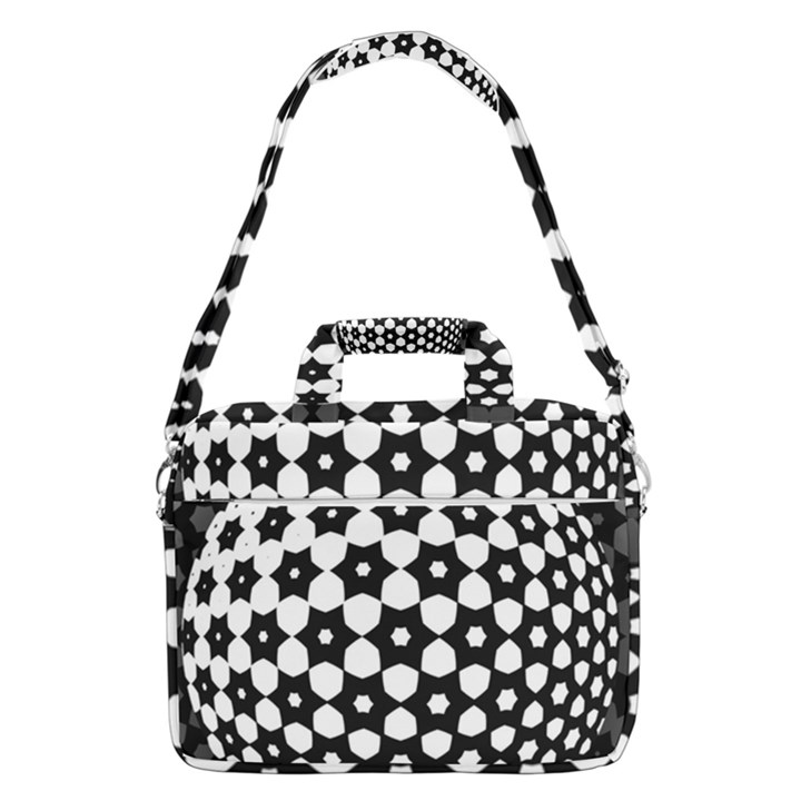 Sphere Spherical Circular Monochrome Circle Art MacBook Pro 16  Shoulder Laptop Bag