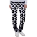 Sphere Spherical Circular Monochrome Circle Art Women s Casual Pants View1