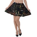 Abstract Visualization Graphic Background Textures Velvet Skater Skirt View1