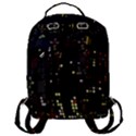 Abstract Visualization Graphic Background Textures Flap Pocket Backpack (Large) View3