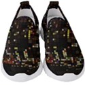 Abstract Visualization Graphic Background Textures Kids  Slip On Sneakers View1