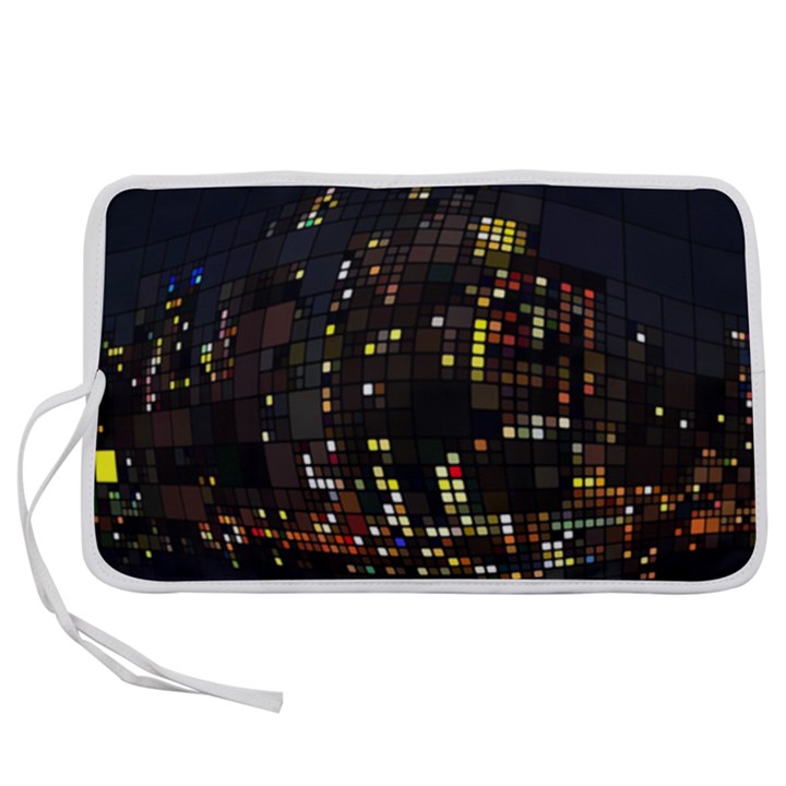 Abstract Visualization Graphic Background Textures Pen Storage Case (S)