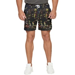 Abstract Visualization Graphic Background Textures Men s Runner Shorts